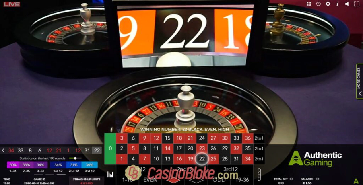 Live Roulette играть онлайн 