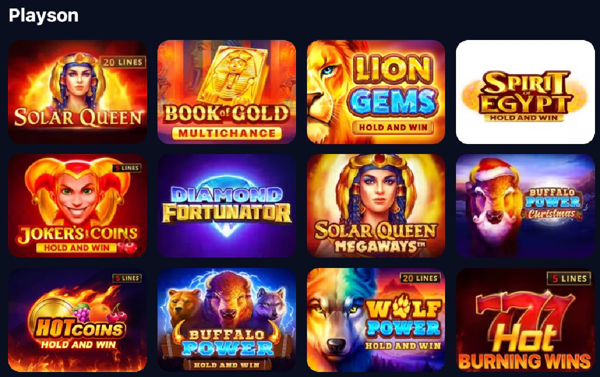 Playson casino games на 1win